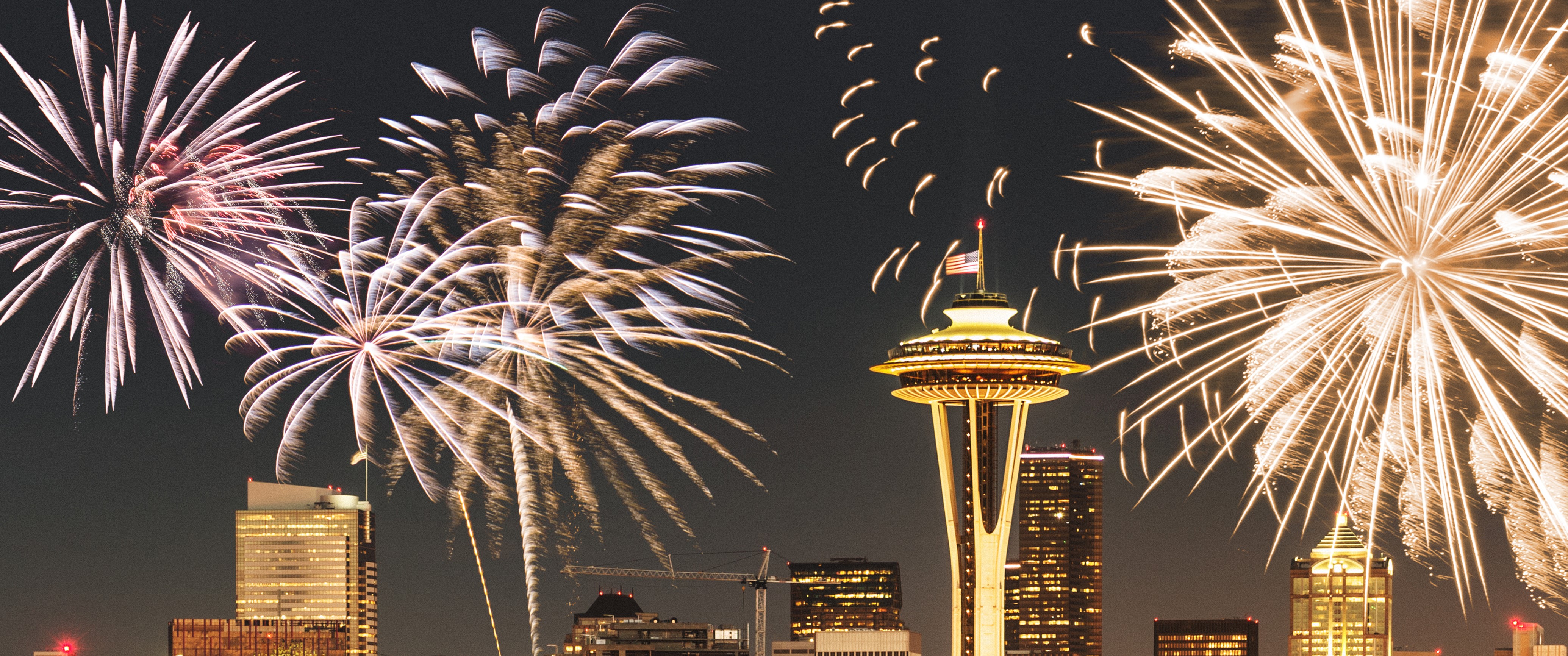 fireworks for a national holiday in Seattle Argosy Cruises
