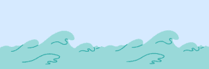 Illustration of light blue waves